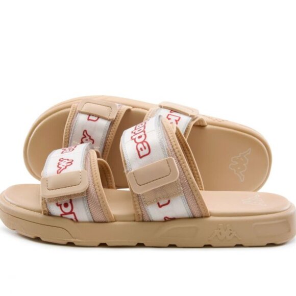Beige Kappa Slides (UNISEX) - Picture 1 of 8